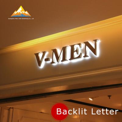 China Hot Sale Metal Backlit Letter Sign Stainless Steel Backlit Letter Metal Advertising Letters for sale
