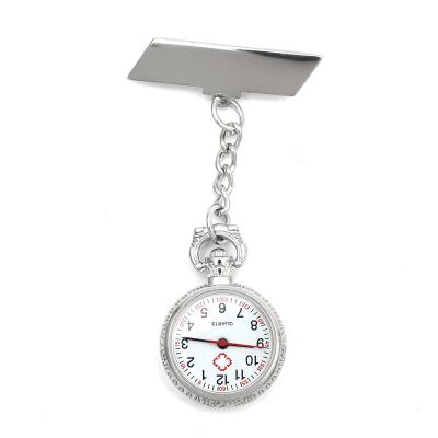 China Classic Medical Watches Alloy Quartz Pocket Nurse Watch Clip-on Fob Doctor Quartz Clock Brooch Pendants Silver Hospital for sale