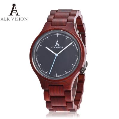 China ALK Vision Couple Wood Watch Ladies Fashion Quartz Wooden Watch Casual Lovers Wood Watches Women Men Top Brand Luxury Cl for sale
