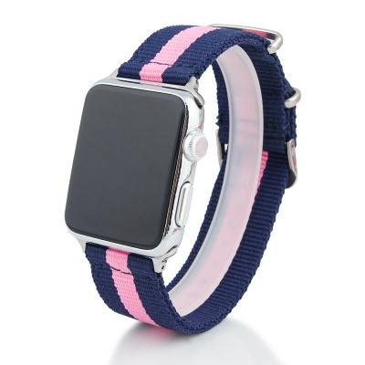 China NATO Nylon Watchband strap for apple watch straps canvas band for iwatch 3/2/1 38mm 42mm belt bracelet for smart watch for sale