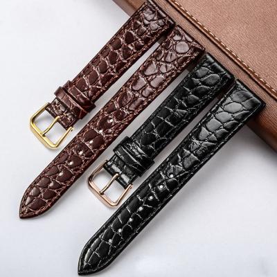 China Genuine leather Straps  12mm 13mm 14mm 16mm 18mm 20mm Fashion Man Women Watch  High Quality Brown Black colors Watchband for sale