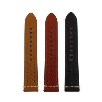 China Watchband Genuine Leather Watch Straps Black Brown Wear-resistant Swearproof 18mm 20mm 22mm 24mm Watch Accessories High for sale