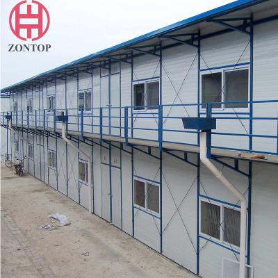 China Zontop Newest Design Earthquake Hurricane Protection Safe K-Style Construction Warehouse Prefab Modular  House for sale
