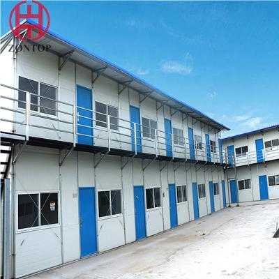 China Zontop  Factory Light Steel  Modern Construction House Prefab Building Living Prefabricated K Type Prefab House for sale