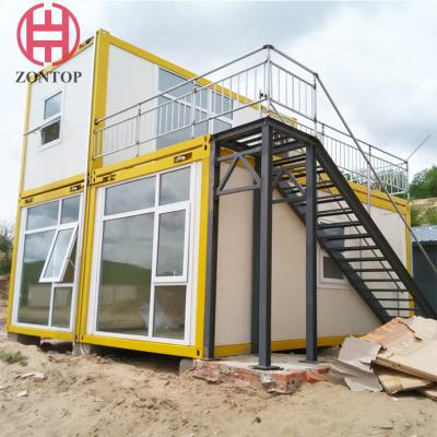 China Zontop China  Factory Quick Concrete 20ft 40 Ft  Ready Easy Assembly  Prefab Home Modular Container House for sale