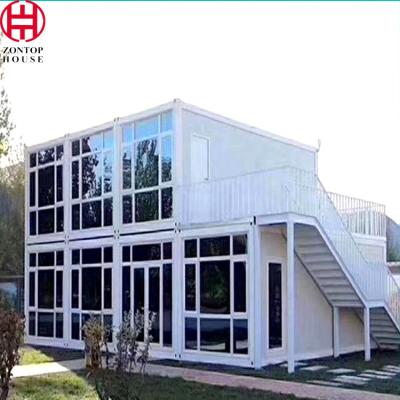China Zontop Quick Build Luxury China Storagemodern Prefabricated Temporary 2 Stories 20 Ft Container  Modular House Home for sale