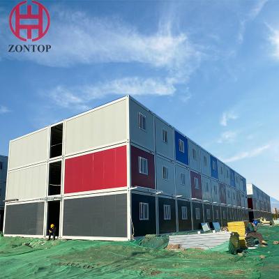 China Zontop Modern Flat Pack  Light Steel Structure Building Home Prefabricated Shed Modular Small Prefab  House for sale