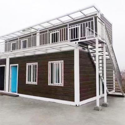 China Zontop Modern Frame Cheap  Easy Assemble 2 Story China Prefabricated 20ft 40 Ft Prefab Living Luxury Container House for sale