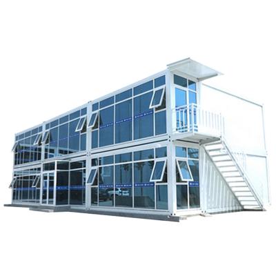 China Zontop Modern Frame Cheap  Easy Assemble 2 Story China Prefabricated 20ft 40 Ft  Shipping Prefab Container House for sale