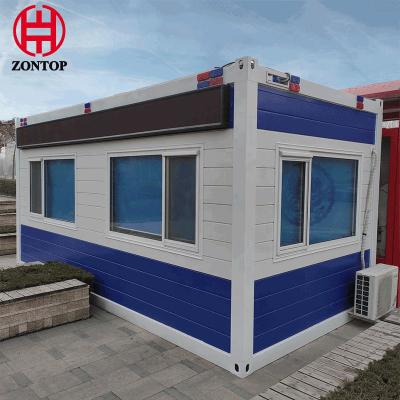 China Zontop Modern Frame Cheap  Easy Assemble 2 Story China Prefabricated 20ft 40 Ft  Shipping Prefab Container House for sale