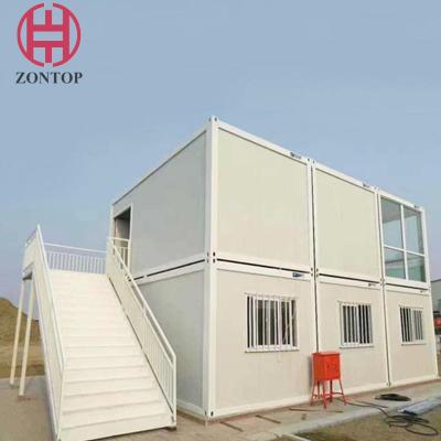 China Zontop light steel flat pack  prefabricate  low cost light steel  prefab home container house for sale