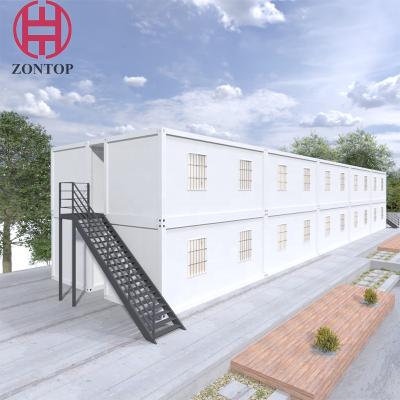 China Zontop Hot Sale Luxury Prefabricated Living Shipping For Workshop Earthquake Proof Flat Packed Modular Home for sale