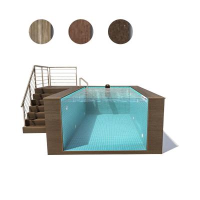 China Backyard Prefab Swimming Pool with Above Ground Endless Infinity Design and Air Pump for sale