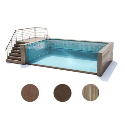 China Transparent Custom Glass Wall Prefab Swimming Pool for Backyard Modular Pool Builders for sale
