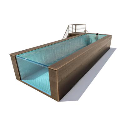 China 2080 Above Ground Clear Acrylic Glass Fiberglass Swimming Pool with Easy Installation for sale