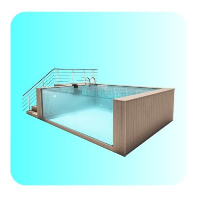 China Container Swimming Pool With High Light Transmission 92.5% Clear / Transparent for sale