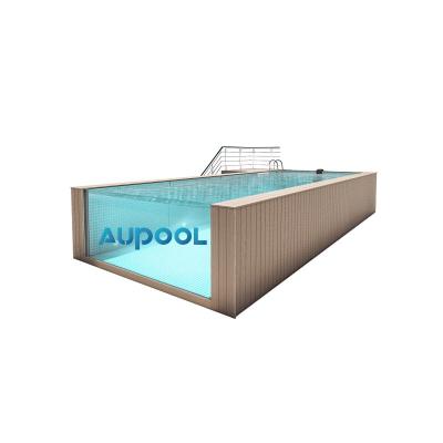 China Custom Portable Fiberglass Gym Swimming Pool With Luxury Frame for sale