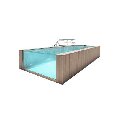 China Designer Shipping Container Pools Acrylic Swimming Pool With Transparent Design for sale
