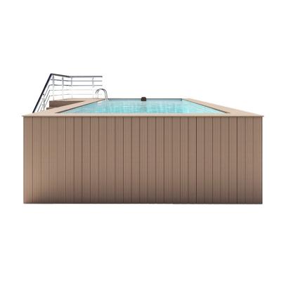China Acrylic Wood Plastic Board Color Luxury Private Swimming Pool for Outdoor Relaxation for sale