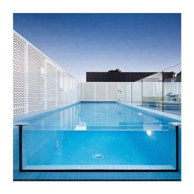 China Clear Glass Wall Above Ground Pool with Acrylic Plexi and PMMA Acrylic Swimming Pool for sale