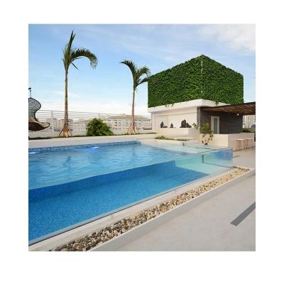 China Building Material AUPOOL 30 Years Non-yellowing Acrylic Pool for Vietnam Hotel Roof for sale