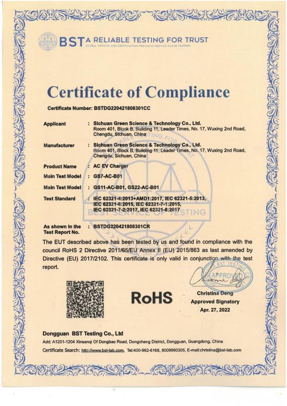 RoHS - Sichuan Hongshunjin Trading Co., Ltd.