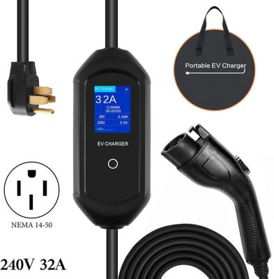 China IEC 62196 Smart Portable Ev Charger Level 2 ODM OEM For Tesla Electric Car for sale