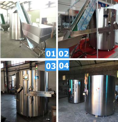 China High Speed Rotary Bottle Unscrambler Full Automatic For Plastic Water Bottling Plant for sale