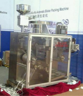 China Empaquetadora de aluminio doble automática de la tira de la escala de laboratorio de la empaquetadora de la ampolla en venta
