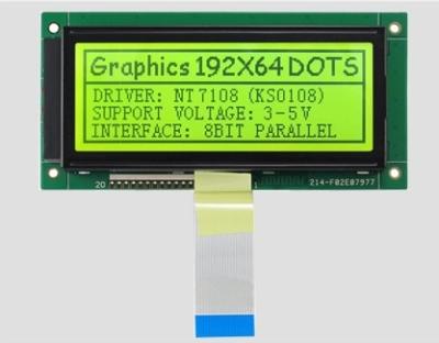 China Character Graphic LCD Display Module 192*64 130mm*65mm 5v/3.3v Dot Matrix Display Module for sale