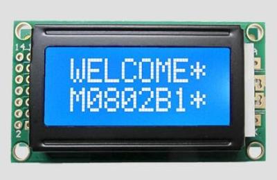 China 8*2 Character LCD Display Module Monochrome LCD Module Parallel Negative White 5v for sale