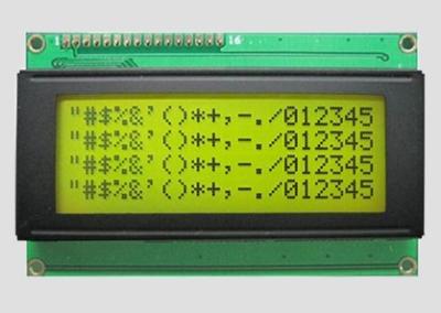 China Character Lcd 20 Characters * 4 Lines Display Module Yellow Green Backlight Parallel Port 5v for sale