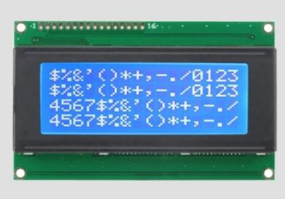China Character Display Lcd 20characters * 4Line Monochrome Module Blue White Backlight Port 5v for sale