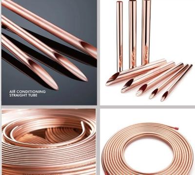 China Serviço de corte 1/4 polegada HVAC ar condicionado tubos de cobre bobinas com personalização à venda