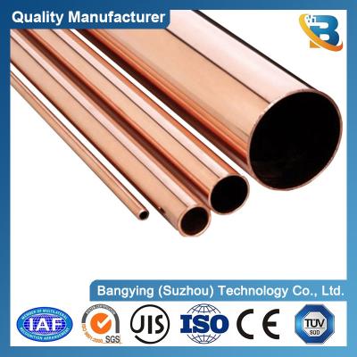 China Alloy C11000 C12200 ASTM B8 Seamless Copper Pipe Brass Tube Copper Tube Pipe Cutting Processing for sale