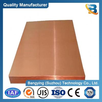 China High Purity 99.9% Copper Plate /Sheet Non-Alloy and Red Copper Grade for Construction for sale