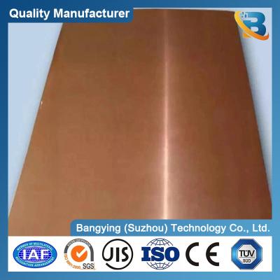 China C10100 C11000 Hoja de latón laminada en caliente duradera de cobre puro personalizada para fabricación en venta