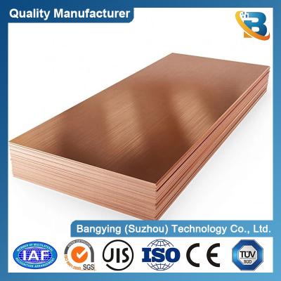 China Plata de cobre de aleación pura placa de cobre para decoración 0,2 mm 200 mm espesor personalizado en venta