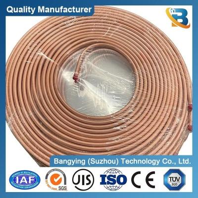 China Red Customization 1/2 1/4 3/8 7/8 Inch Pancake Tube Air Conditioner Copper Coil Pipe for sale