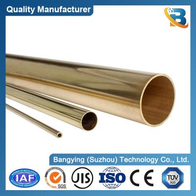 China Yellow H63 H65 Polished Seamless Copper Tube 300mm 0.1mm Thin Wall Brass Tube Micro Brass Pipe for sale