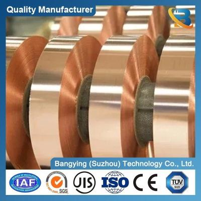 Chine Peau en laiton Foil de cuivre bobine de cuivre 0,01-3 mm Nul coupe surface douce Largeur brillante 2-2500 mm à vendre