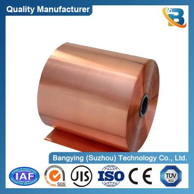 China C1100 Red Copper Strip Sheet 7-610mm Width Rolled Coil C10200 C26800 Bright Copper Coil for sale
