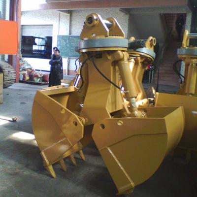 China Q355 Excavator Hydraulic Clamshell Bucket Light Weight Large Capacity for sale
