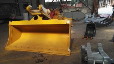 China Alloy Steel Excavator Ditching Bucket , Custom Excavator Buckets Tapered Shell for sale
