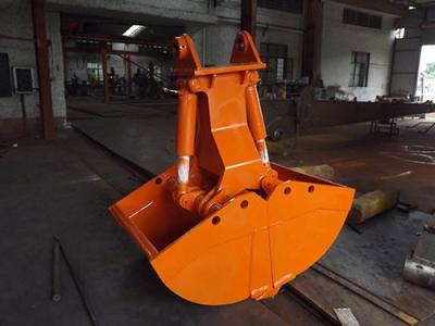 China Orange Color Hydraulic Clamshell Grab High Performance For Unloading Work for sale