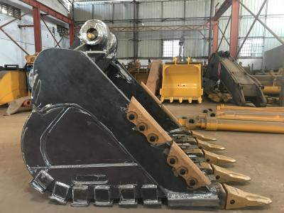 中国 黄色いHARDOX 450 16トンの掘削機の石のバケツ 販売のため