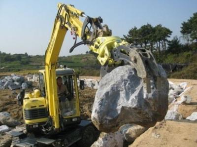 China 7-70 Ton Excavator Hydraulic Grapple , Rock Type Mechanical Grab For Excavator for sale