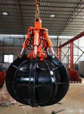 China 3760Nm Hydraulic Excavator Grab Industrial Mini Excavator Orange Peel Grab for sale