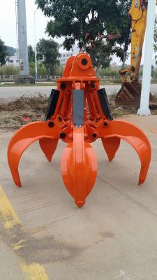 China Medium Size Excavator Orange Peel Grab Four Or Five Claws for sale