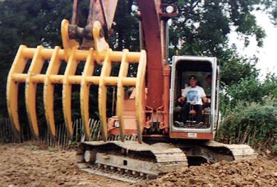 China iso9001 Mn Q355 Excavator Root Rake For Farm Job for sale